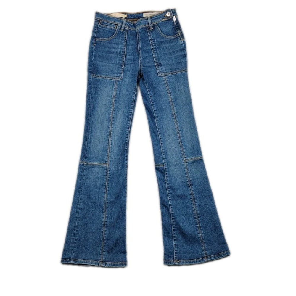 Pilcro The Letterpress Anthropologie High Rise Bootcut Jeans Blue Sz 26 28x30